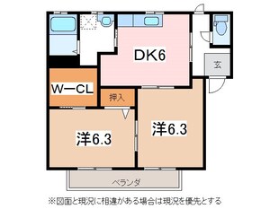 ディアスかすみＡの物件間取画像